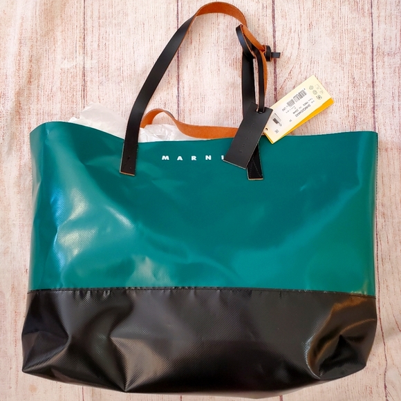 Marni Handbags - Marni PVC Tribeca large shopper tote NWT